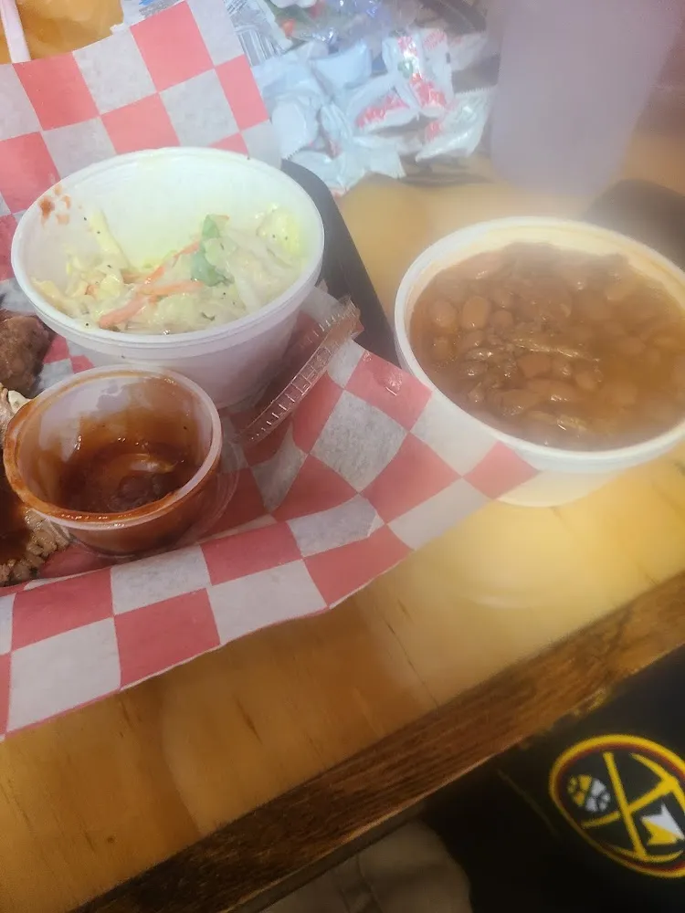 Coleslaw and Spicy Baked Beans